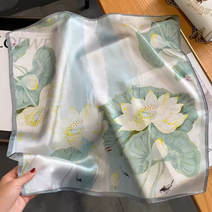 Satin <b>Silk</b> <b>Scarf</b> Spring and Autumn New Designer <b>Scarf</b> Women Headscarf Hijabs Women Big Custom Satin <b>Silk</b> <b>Scarf</b> - Product Image 5