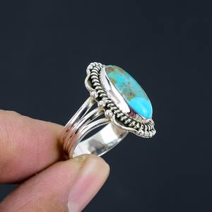 Jewelry For Women <b>Silver</b> <b>Boho</b> Style <b>Ring</b> Jewelry 925 Sterling <b>Silver</b> Turquoise Gemstone Trending Handmade <b>Ring</b> Gift For Love - Product Image 3