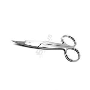 Tijeras profesionales de corona curvada de punta de 4,5 pulgadas y 2cm, instrumentos de extracción Dental de acero inoxidable para cirugía Periodontal - Product Image 1