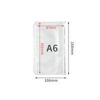 Sac en plastique transparent givré avec fermeture éclair, emballage avec logo personnalisé, accessoires, argent liquide
