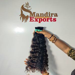 100% Cuticle Aligned Virgin Color <b>Black</b> Weave Wavy Bulk Vendor Temple Vietnamese Human <b>Hair</b> <b>Extensions</b> - Product Image 2