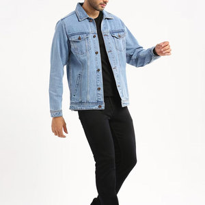 Parches bordados rasgados de último estilo, chaqueta vaquera para hombre totalmente personalizada, chaqueta vaquera para hombre lavada mediana de moda más nueva - Product Image 4