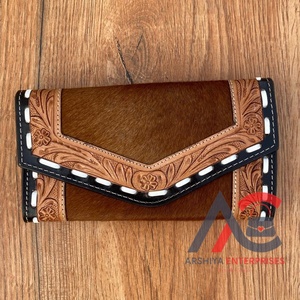 Cartera de mano de nuevo diseño para mujer, cartera tallada a mano, Cartera de piel de vaca con estilo occidental, gran oferta, multiusos - Product Image 1