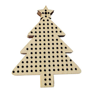 Ornement d'arbre de Noël flocon de neige en bois découpé au laser décoration suspendue en bois non fini pour les vacances et la décoration intérieure - Product Image 2