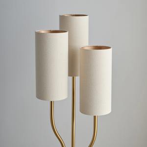 Lampadaire 3 en 1 avec abat-jour en tissu et support en métal, parfait pour le salon, la chambre à coucher et la décoration intérieure moderne d'Inde - Product Image 5