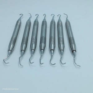 Juego de 7 Curetas Dentales Periodontales Grays, Instrumentos Dentales Manuales de Acero Inoxidable de Doble Punta - Product Image 5