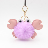 Porte-clés à pompon en fausse fourrure 8cm, porte-clés à pompon en peluche, pompon en fausse fourrure de lapin pour filles et femmes