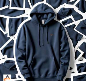 Sudadera con capucha azul marino para hombre Heavy 350 GSM para uso elegante transpirable de alta calidad Sudadera con capucha suave - Product Image 4