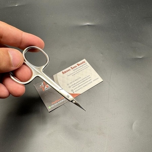 Ciseaux à ongles professionnels à lame extra fine en acier inoxydable manucure ciseaux à cuticules pointe incurvée précise ciseaux de beauté pointus - Product Image 5