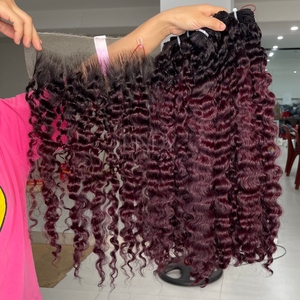 ชุดมัดผมสีออมเบรผมหยิกพร้อมช่อด้านหน้าและมัดเพื่อทำวิกผม2025 - Product Image 5