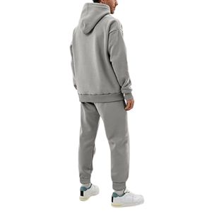 ชุดวอร์มลำลอง2ชิ้นสำหรับผู้ชาย, ชุดวอร์มมีฮู้ดสำหรับใส่วิ่งระบายอากาศได้ดีชุดฤดูหนาวแบบทอ - Product Image 5