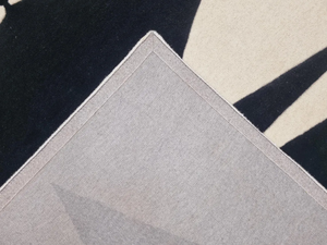 Modern Black and White Wool Rug Hand Tufted Kilim Style with High <b>Pile</b> Abstract Pattern for Kids Room - Product Image 6