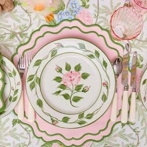 Neutral <b>Linen</b> Classic Table <b>Placemats</b> Delicate Embroidery Durable Modern Dining Room Decor Customizable Colors Shapes Carton - Product Image 3