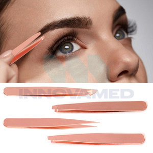 Buen proveedor Haga uso propio para precisión multiusos Buen proveedor Pinzas para cejas inclinadas de acero inoxidable en Tarifa mayorista - Product Image 3