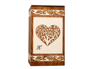 <b>Wooden</b> <b>Heart</b> Cremation Urn Rosewood Funeral Urn for Ashes Memorial Keepsake Decorative Cremation Urn for Ashes - Product Image 5