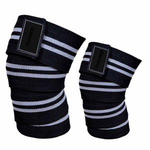 Rodilleras de levantamiento de pesas transpirables de alta calidad, logotipo personalizado, equipo de gimnasio resistente para culturismo, levantamiento de pesas para entrenamiento - Product Image 1