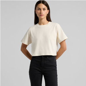 Camiseta Corta Moderna para Mujer, Suave y Transpirable, de Algodón, Cuello Redondo, Corte Regular, Mangas Cortas, Bajo sin Rematar, Ecológica, Ligera, Perfecta - Product Image 5