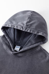 Sweat à capuche lourd personnalisé OEM pour hommes 100% coton délavé à l'acide pull surdimensionné avec motif graphique taille XS impression 3D - Product Image 4