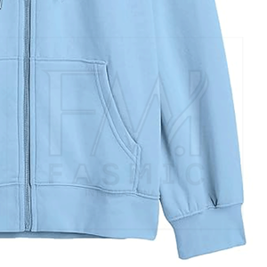 Sweat à capuche à col roulé 100% coton pour femmes maillot chaud uni hiver avec fermeture à glissière patchs personnalisés et logo avant de Sialkot - Product Image 6