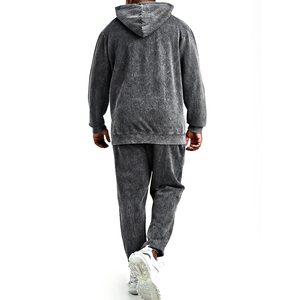 Precio al por mayor: Chándales de invierno para hombre, duraderos, de secado rápido, transpirables, estampados, casuales, ligeros, con lavado ácido, diseño 2 en 1, 100% algodón. - Product Image 2