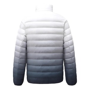 <b>Men's</b> Ultra Lightweight 90% <b>White</b> Duck down <b>Jacket</b> Top Grade New Fashion Parka with Stand Collar and Gradient Color for Winter - Product Image 6