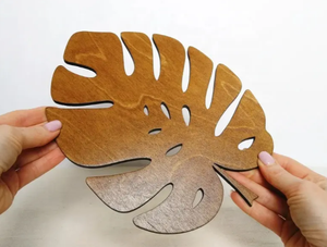 Ornements de feuilles en bois fabriqués à la main-Décor en contreplaqué d'inspiration vintage pour les vacances et la maison VIET FARGIMEX - Product Image 3