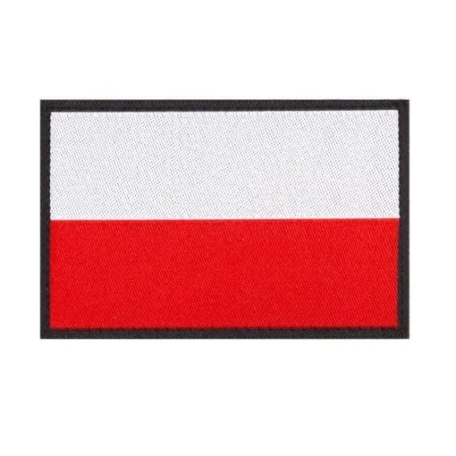 Parche bordado para coser con bandera polaca de Polonia, parche bordado de Polonia con bandera de águila, apliques bordados de primera calidad