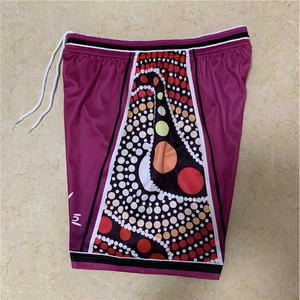 Logo personnalisé Vintage Hommes Running Gym Shorts Solid Pattern Board Shorts Mid Waist Mesh Basketball Streetwear Wear - Product Image 5