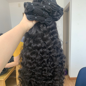 Precio holesale AW boboboair undles endair Endor, ouble rarawh nnprocesed iraw irgin ururmanese Curly Uman Air air - Product Image 1