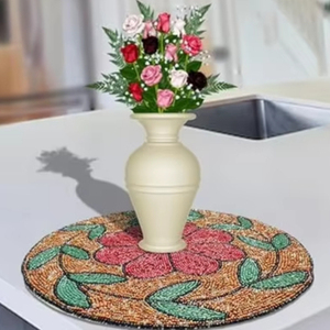 Luxury Glass Beaded Placemat by Indian Exporters for Wedding & Christmas Party <b>Table</b> Decor <b>Low</b> Price - Product Image 1