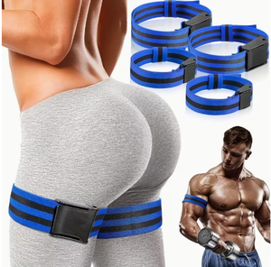 Sangle de soutien du coude réglable pour la musculation, la force athlétique, les hommes, bleu, rouge, fermeture à boucle et crochet, protection antidérapante - Product Image 1