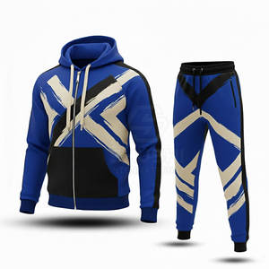 Survêtement deux pièces pour homme, design personnalisé, hiver, grande taille, à capuche, uni, imprimé, haute qualité, vente en gros - Product Image 4