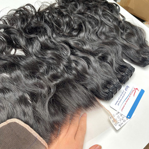 Extensiones de Cabello Humano Vietnamita Ondulado con Nudo Pequeño, Frontal Suizo HD, Cabello Virgen, Venta Caliente 2026, Parte Frontal sin Bordes, Pre-arrancado, con Encaje - Product Image 2