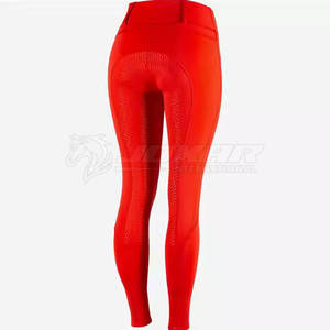 Medias ecuestres transpirables para mujer, mallas de compresión de cintura alta para montar, disponibles personalizadas - Product Image 3