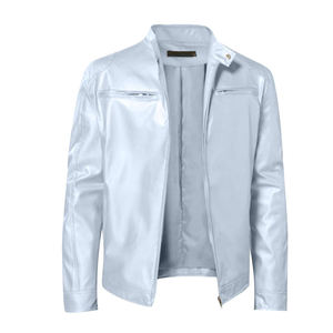 Elegante chaqueta de cuero genuino para hombre, ropa de abrigo duradera de moda para clima fresco, chaqueta de cuero para hombres - Product Image 3
