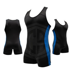 Maillots de lutte de couleur unie de conception personnalisée OEM avec fermeture à tirer de la sangle de réservoir d'impression de logo personnalisé pour les athlètes - Product Image 5