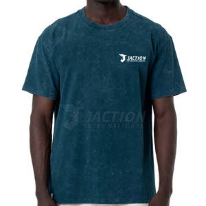 Nuevos adultos, venta al por mayor, precio barato, Camisetas estampadas para hombres, ajuste holgado, 100% algodón, camisetas transpirables de lavado ácido más vendidas - Product Image 1