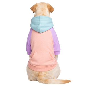 Cotton Candy Colorblock Dog Hoodie Soft Fleece Pet Sweatshirt With Hood Cozy Warm Pullover Winter Wear For <b>Small</b> Medium Dogs - Product Image 2