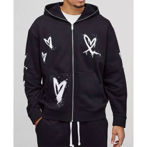 Sudaderas con Capucha Personalizadas al por Mayor para Hombre, Estilo Urbano, Ligeras, de Algodón y Felpa, con Hombros Caídos, Lisas - Product Image 1