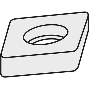 Arandela de inserción reversible ISO CNX 19X340GJ11 plateada 13.91g Paquete de 10 - Product Image 1
