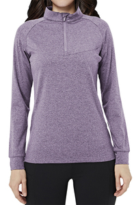 Haut court en coton spandex à manches longues pour femmes OEM Compression ajustée T-shirt de fitness Fabricant de vêtements de sport de gymnastique à vendre - Product Image 3