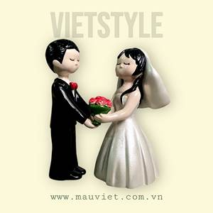 Polyresin Statue for <b>Home</b> <b>Decoration</b> <b>Gift</b> Bride and Groom Wedding Resin Statue Romantic Lovely <b>Decorations</b> for Lovers - Product Image 2