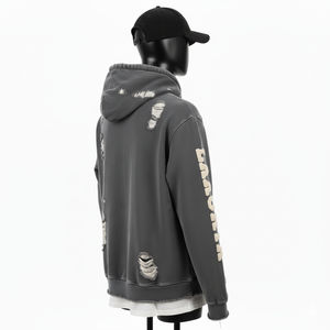 Sweat à capuche super grand 100% coton, coupe ample, impression numérique de haute qualité, broderie 3D, logo personnalisé, design tendance pour l'hiver - Product Image 3