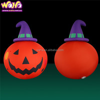 Citrouille géante gonflable d'halloween de haute qualité avec lumière led/décoration de ballon gonflable d'halloween