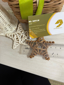 Vente chaude Ensemble Creative Rotin Ornement Rotin Étoiles Arbre De Noël Décor Suspendu À Vendre En Vrac - Product Image 2