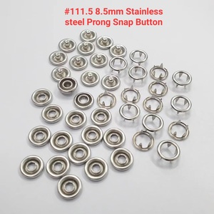 #111.5 <span class=keywords><strong>8.5mm</strong></span> thép không gỉ prong Vòng <span class=keywords><strong>Snap</strong></span> Nút - Product Image 3