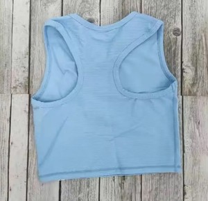 T-shirt d'été doux pour enfants sans manches à épaules pour enfants col rond pour filles hauts courts de base pour enfants - Product Image 3