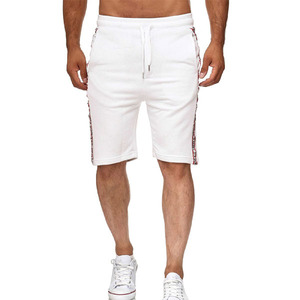 Men's Casual Embroidered Denim Fitness Shorts-Quick Dry Breathable Eco-Friendly Custom Logo Oxford <b>Fabric</b> - Product Image 2