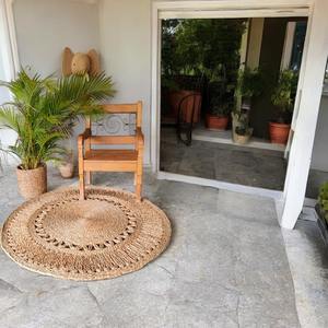 Vente en gros de tapis rond en jacinthe d'eau écologique pour l'exportation tapis de luxe haut de gamme pour le salon - Product Image 5