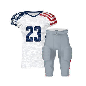 Meilleurs maillots de football américain unisexes pour jeunes et adultes personnalisés avec motif de numéro d'impression par sublimation de pantalon rembourré - Product Image 4